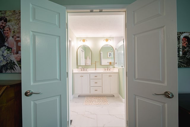 6130 Bristol Blvd, Columbus, GA 31904 - full bath featuring marble look tile flooring and double vanity