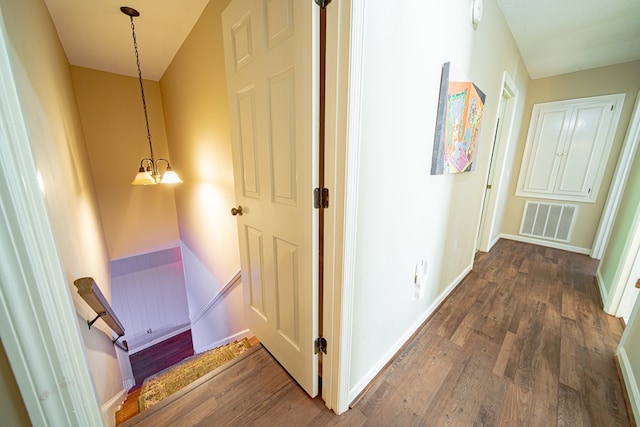 6130 Bristol Blvd, Columbus, GA 31904 - hall with wood finished floors and an upstairs landing