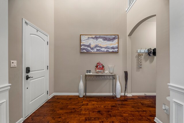 51 New Castle Dr, Phenix City, AL 36870 - entrance foyer featuring dark wood-style floors and a towering ceiling