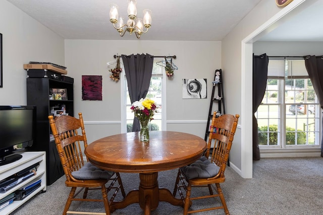 3224 Modler Dr, Columbus, GA 31909 - dining space featuring carpet floors and a chandelier