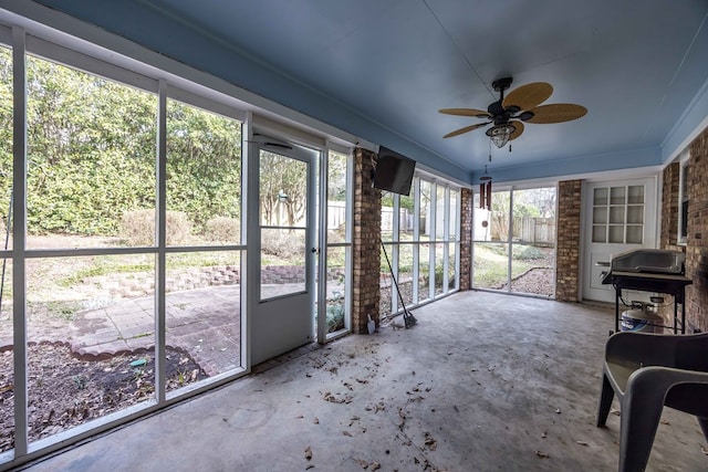 6138 Seaton Dr, Columbus, GA 31909 - sunroom / solarium featuring a ceiling fan
