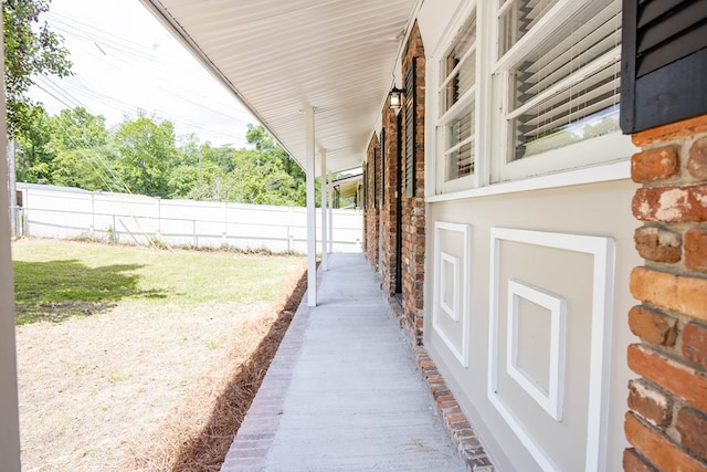 view of patio with fence