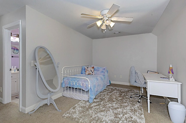 5023 Masters Ln, Columbus, GA 31909 - bedroom with carpet floors, ensuite bathroom, and a ceiling fan