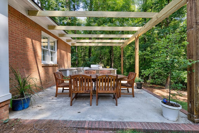 5023 Masters Ln, Columbus, GA 31909 - view of patio with outdoor dining area and a pergola