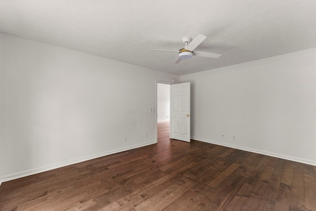 4658 Thoroughbred Ln, Columbus, GA 31909 - unfurnished room with dark wood-type flooring, ceiling fan, and baseboards