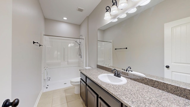 7315 San Vista Dr, Columbus, GA 31909 - full bath with a shower, toilet, tile patterned flooring, vanity, and baseboards