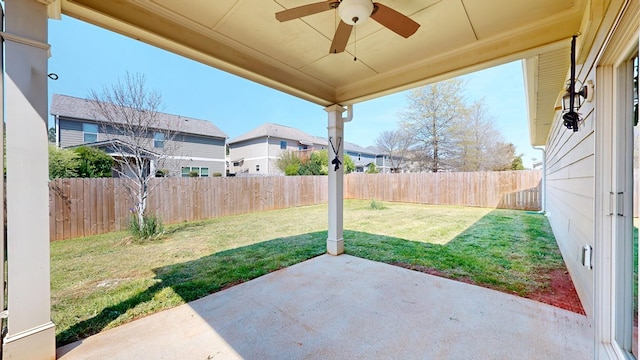 7315 San Vista Dr, Columbus, GA 31909 - view of patio featuring ceiling fan and a residential view