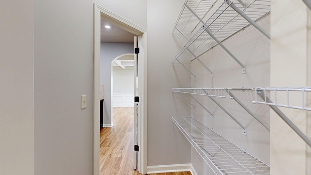 7315 San Vista Dr, Columbus, GA 31909 - spacious closet with wood finished floors and arched walkways
