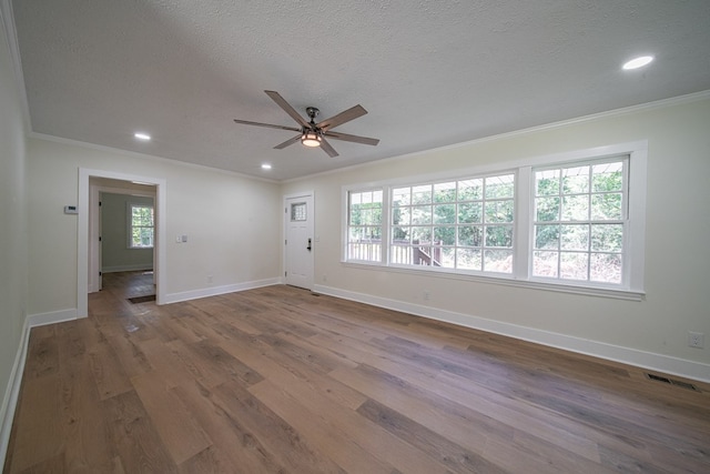 35 Dogwood St, West Point, GA 31833 - unfurnished room featuring crown molding, ceiling fan, wood finished floors, baseboards, and recessed lighting