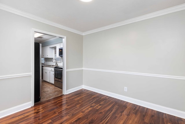 4 David Ct, Columbus, GA 31909 - spare room with dark wood-type flooring and ornamental molding