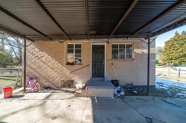 view of doorway to property