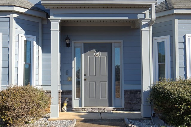 view of doorway to property