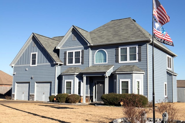 view of front of home featuring a garage