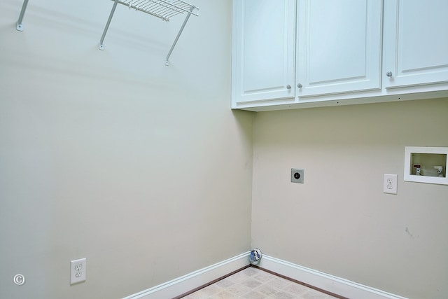 4701 Turnberry Ln Unit 12, Columbus, GA 31909 - laundry area featuring cabinet space, hookup for a washing machine, baseboards, and electric dryer hookup