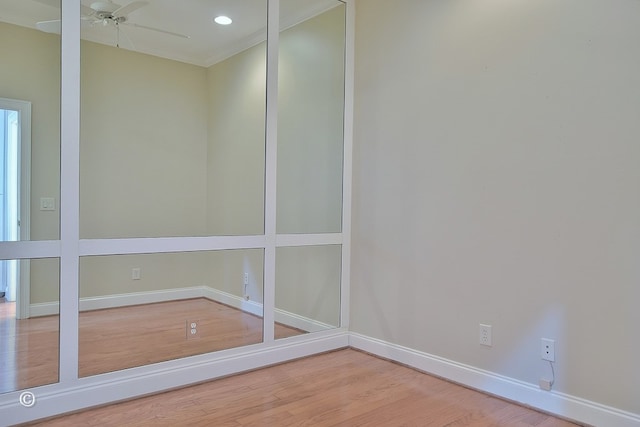 4701 Turnberry Ln Unit 12, Columbus, GA 31909 - spare room with ceiling fan, baseboards, crown molding, and wood finished floors