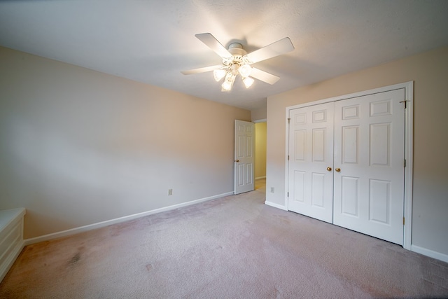 4854 Champions Way, Columbus, GA 31909 - unfurnished bedroom with light carpet, a closet, and ceiling fan