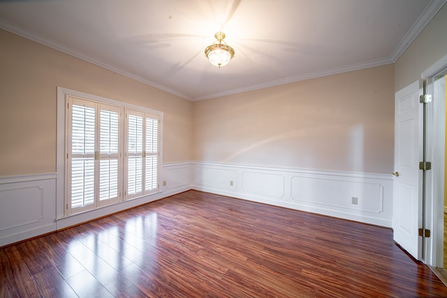 4854 Champions Way, Columbus, GA 31909 - unfurnished room with wainscoting, crown molding, wood finished floors, and a decorative wall