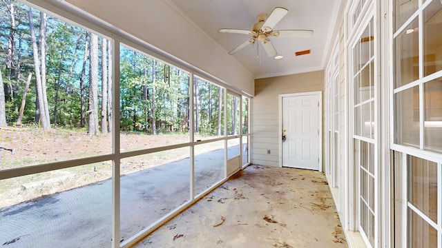 5007 Spyglass Ct, Columbus, GA 31909 - unfurnished sunroom with a ceiling fan