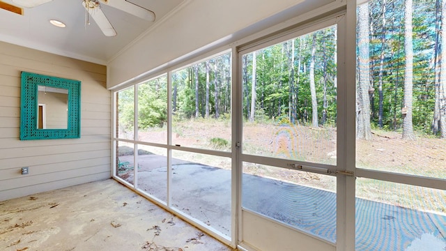 5007 Spyglass Ct, Columbus, GA 31909 - unfurnished sunroom featuring a ceiling fan
