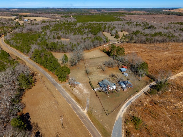 bird's eye view featuring a rural view