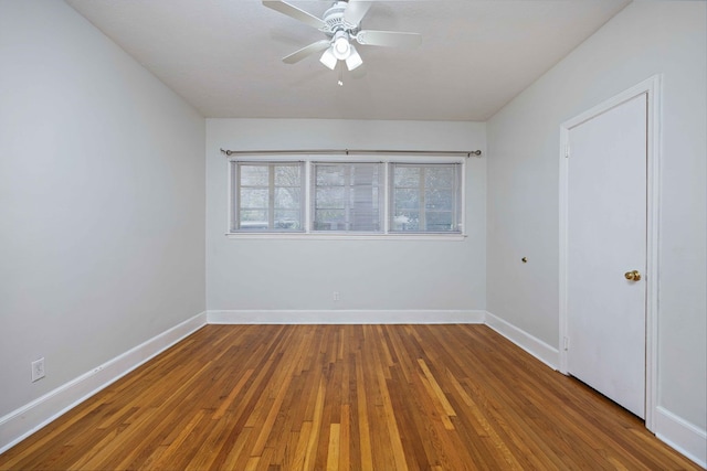 1712 Marilon Dr, Columbus, GA 31906 - unfurnished bedroom featuring baseboards, wood finished floors, and ceiling fan