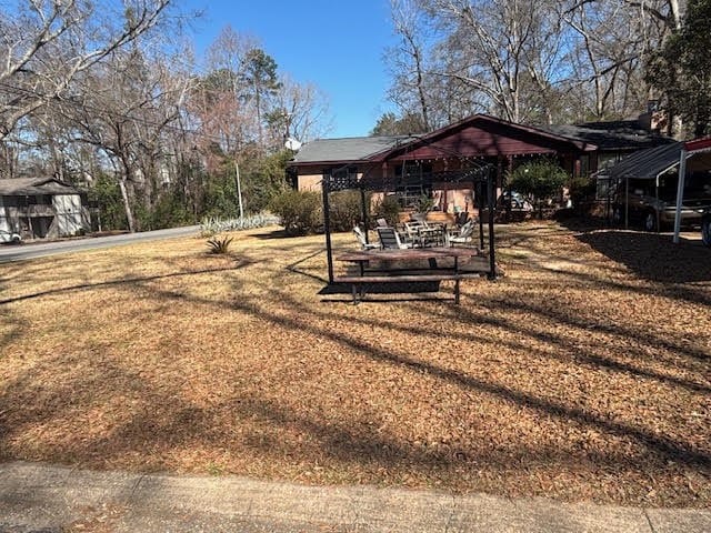 view of yard featuring a gazebo