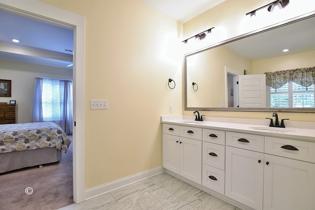 bathroom with vanity