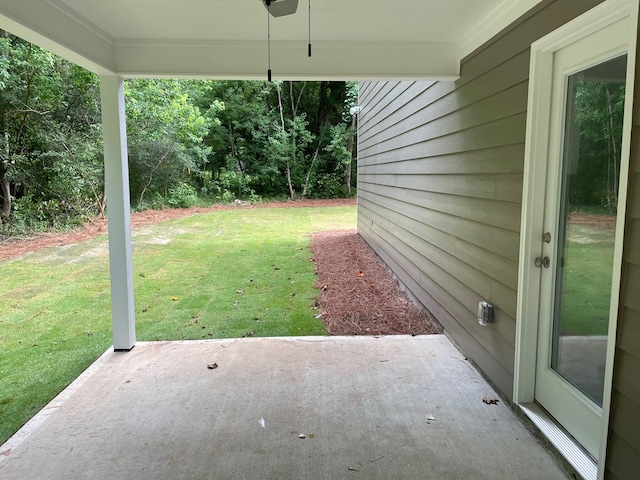 3077 Reese Rd, Columbus, GA 31907 - view of grassy yard featuring a patio area and a ceiling fan