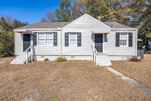 bungalow-style home with central AC