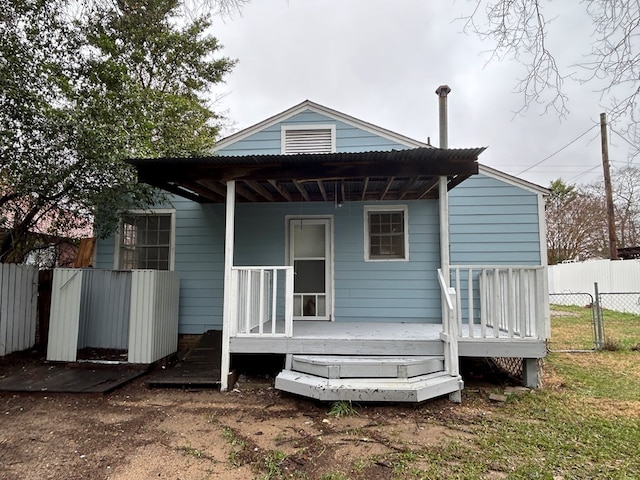 view of rear view of property