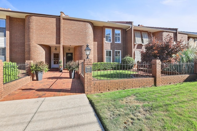 view of property with a front yard