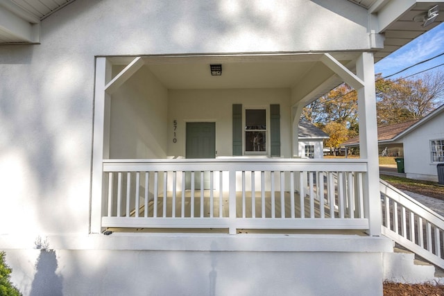 exterior space featuring a porch