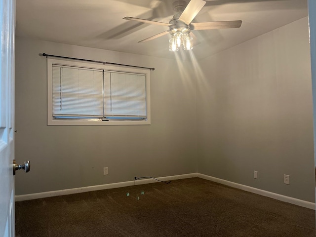 4229 Empire St, Columbus, GA 31907 - spare room with a ceiling fan and dark colored carpet