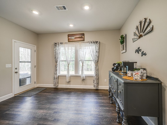 13733 Macon Rd, Upatoi, GA 31829 - doorway featuring dark wood finished floors and recessed lighting