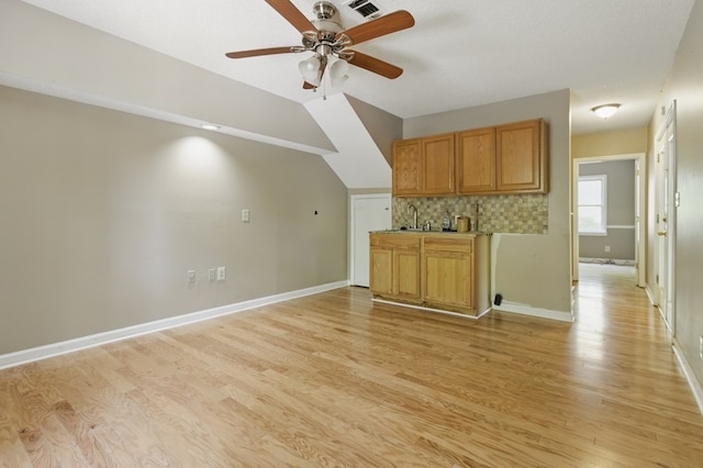 15635 US Highway 0027, Hamilton, GA 31811 - additional living space featuring visible vents, a sink, light wood-style floors, baseboards, and ceiling fan