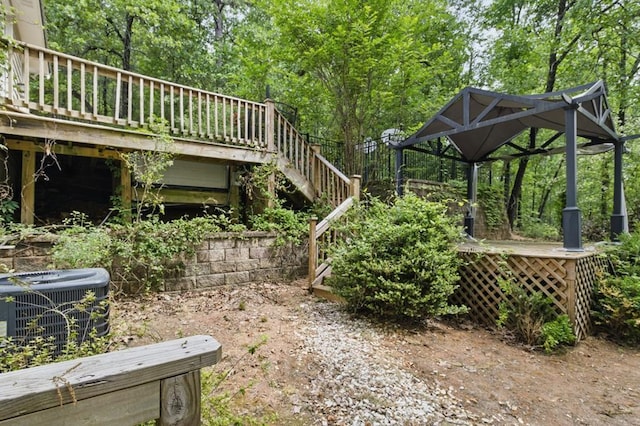 15635 US Highway 0027, Hamilton, GA 31811 - view of yard with central air condition unit and a deck