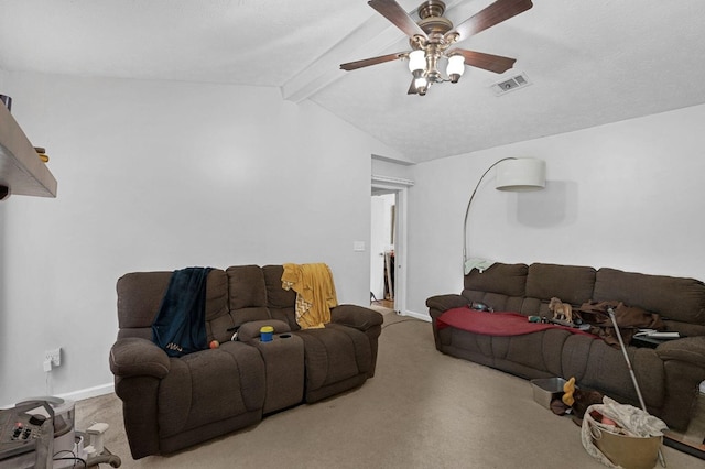 1037 Rockybrook Ct, Columbus, GA 31904 - carpeted living area with a ceiling fan and baseboards