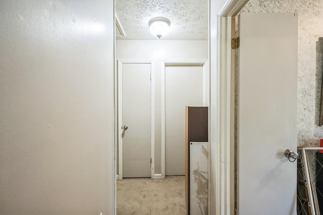 1037 Rockybrook Ct, Columbus, GA 31904 - hall featuring carpet and a textured ceiling