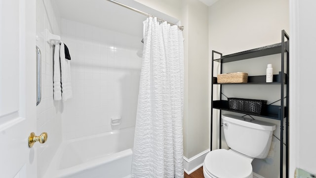 6359 Cape Cod Dr, Columbus, GA 31904 - full bath with shower / tub combo with curtain and wood finished floors
