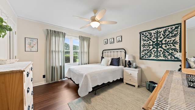 6359 Cape Cod Dr, Columbus, GA 31904 - bedroom featuring wood finished floors, crown molding, and a ceiling fan