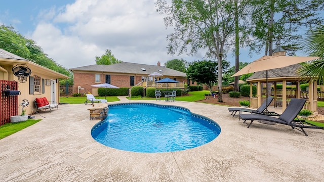 6359 Cape Cod Dr, Columbus, GA 31904 - swimming pool featuring a gazebo and a patio