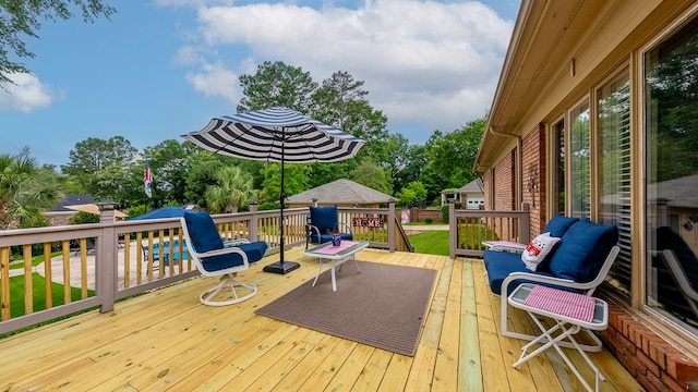 6359 Cape Cod Dr, Columbus, GA 31904 - view of wooden deck