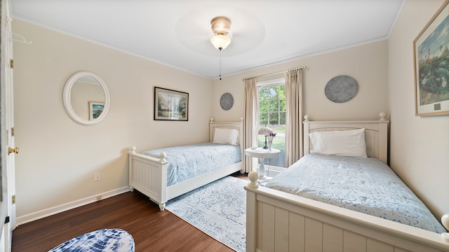 6359 Cape Cod Dr, Columbus, GA 31904 - bedroom featuring crown molding and dark wood-style floors