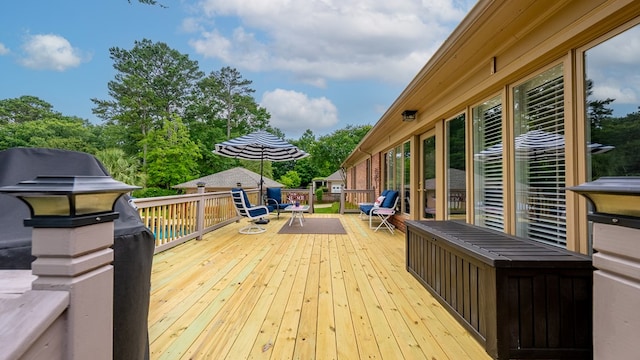 6359 Cape Cod Dr, Columbus, GA 31904 - wooden terrace with a grill