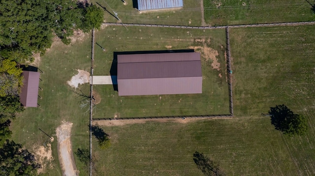 bird's eye view with a rural view