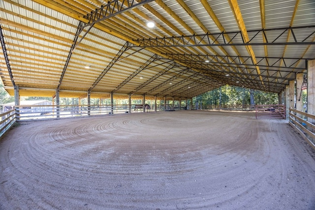 view of horse barn