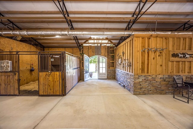 view of horse barn