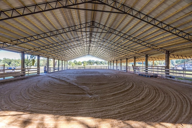 view of horse barn