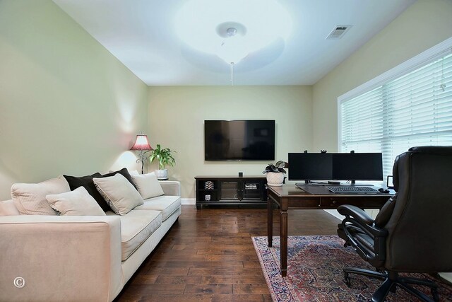 72W Teddy Bear Ln, Waverly Hall, GA 31831 - office area with wood finished floors and baseboards