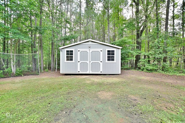 72W Teddy Bear Ln, Waverly Hall, GA 31831 - view of shed with a view of trees